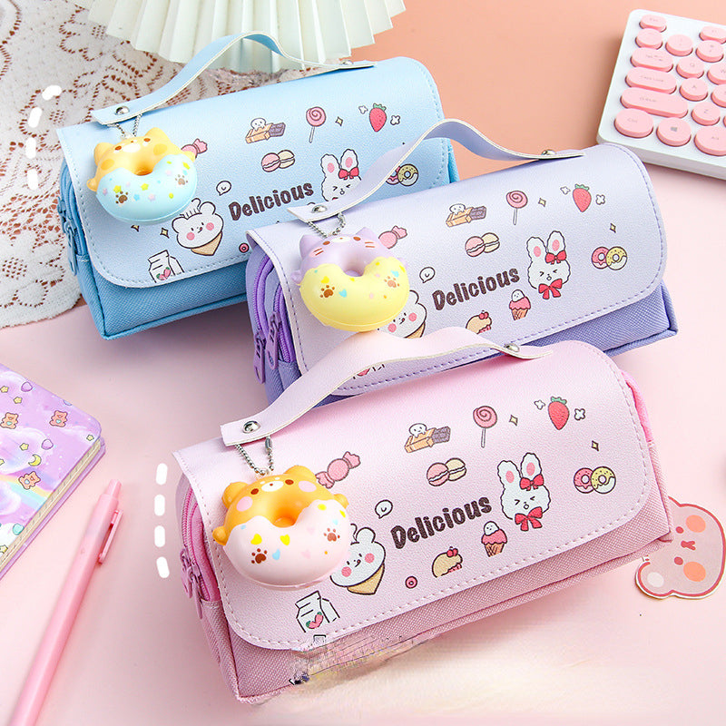 3D stress relief creative multifunctional cartoon cute pencil pouch