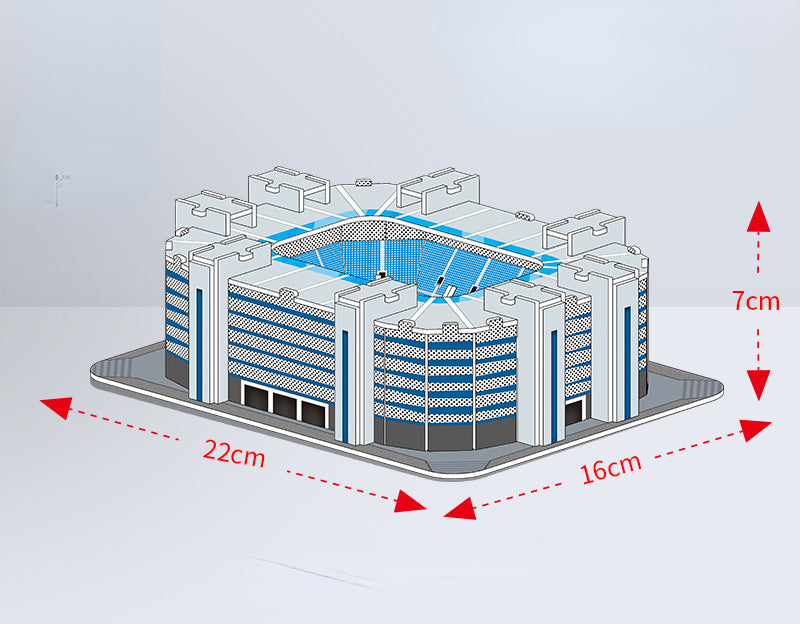 Stereo model gymnasium paper 3D puzzle