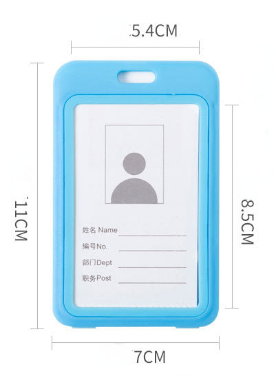 Lanyard with double-sided transparent waterproof film work badge card holder