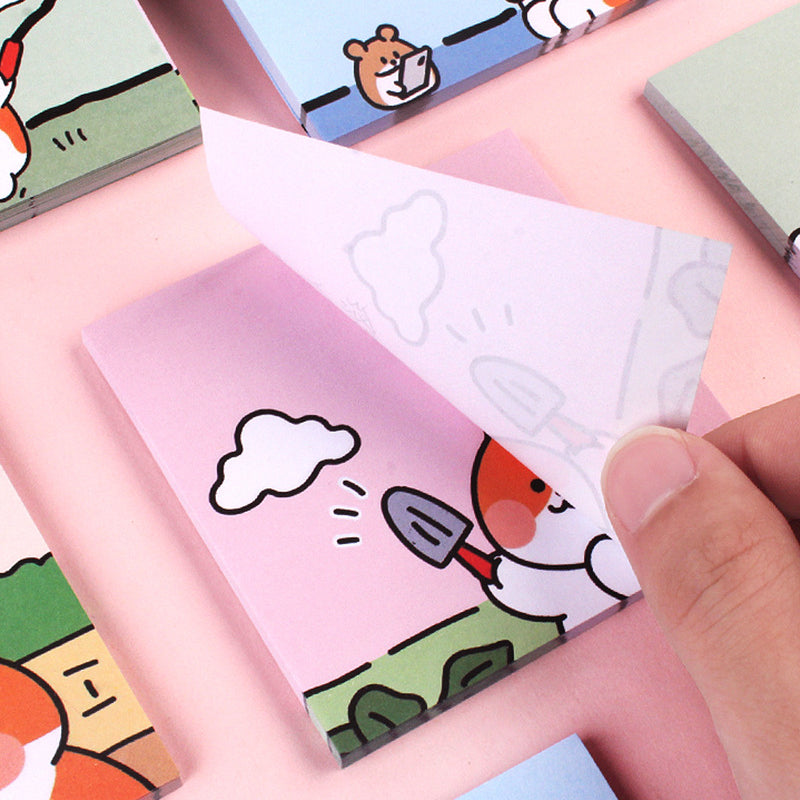 50 sheets/book of cartoon sticky notes