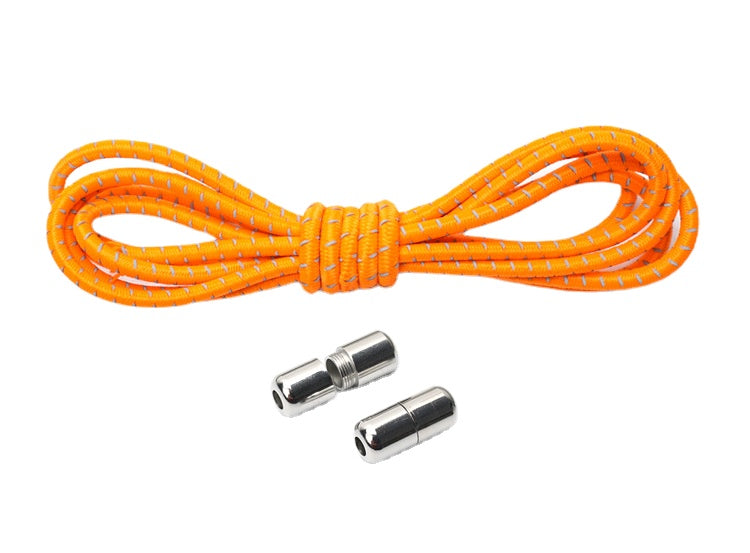 No-tie metal capsule round bar elastic elastic shoelaces