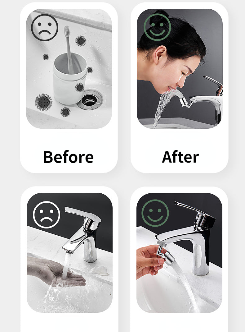 Universal rotatable faucet