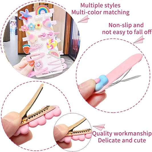 Children's cute cartoon hairpin set（14pcs）