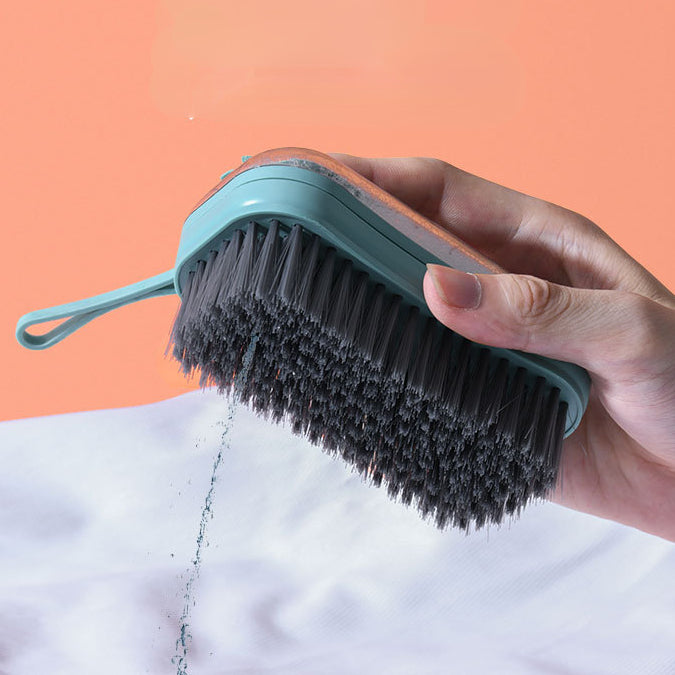 Soft bristle multifunctional plus liquid cleaning brush