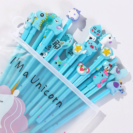 Cute Cartoon Multicoloured Neutral Pens Set of 3 (colour styles random)