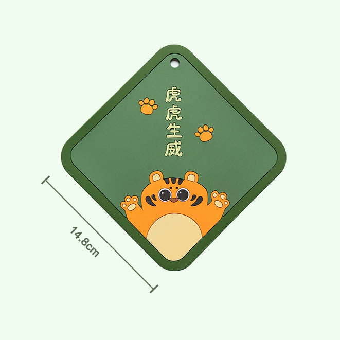 Chinese style cartoon PVC silicone anti-scald table mat