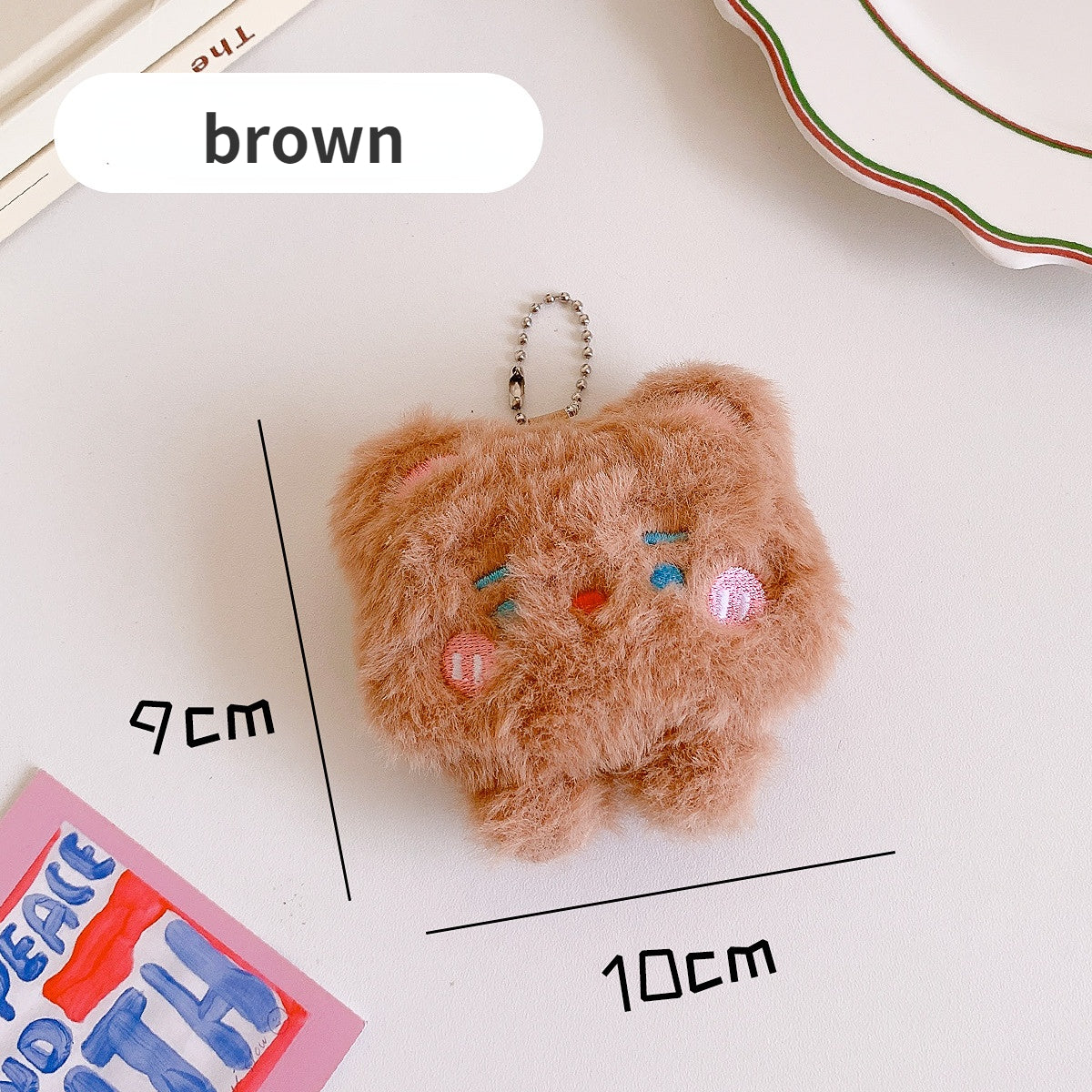 Cute plush bear bag decoration