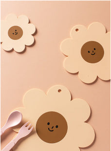 PVC creative sunflower smiley face insulation pads (small medium and large 3 / set)