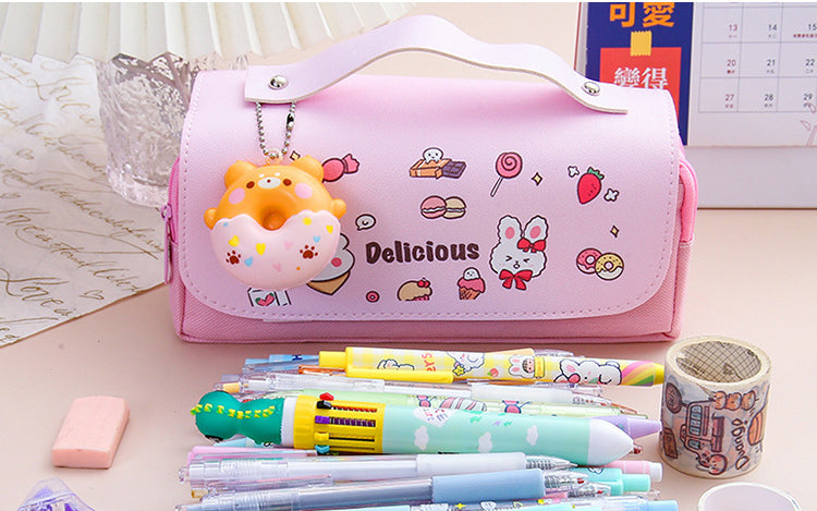 3D stress relief creative multifunctional cartoon cute pencil pouch