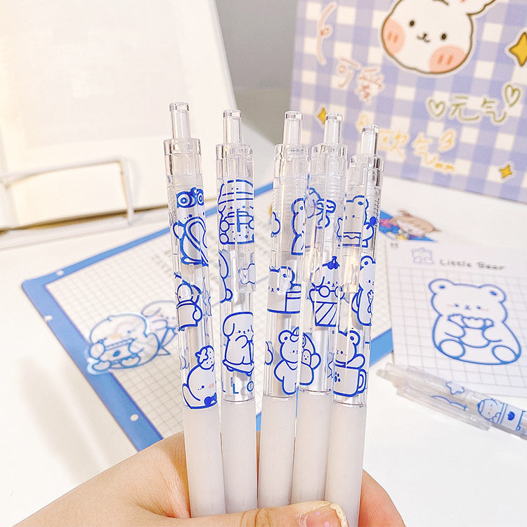 Cartoon Cream Bear 0.5mm Unisex Pen (6pcs/box)