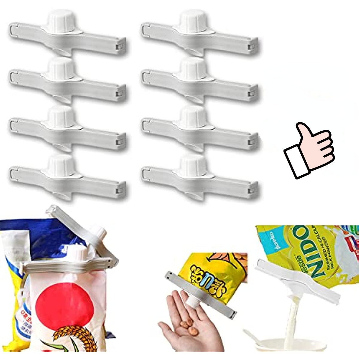 Food storage moisture-proof sealing clips (3pcs/set)