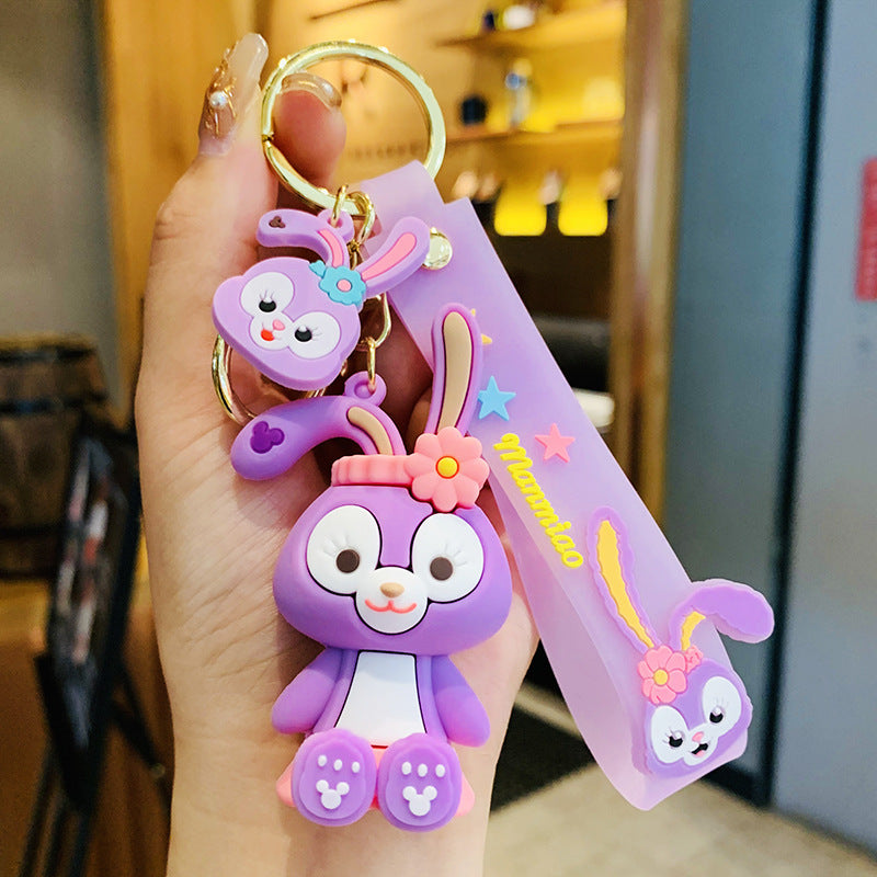 Cute fashion rabbit keychain charm（Random style）