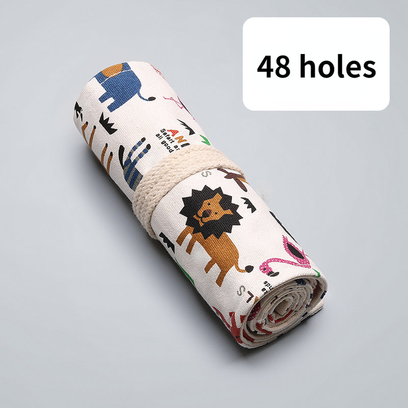 Handmade creative zoo roll pencil pouch