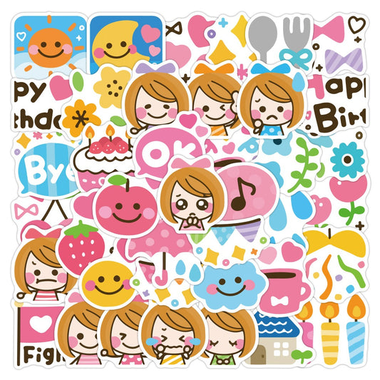 Kawaii Cute Little Girl Stickers (40pcs)