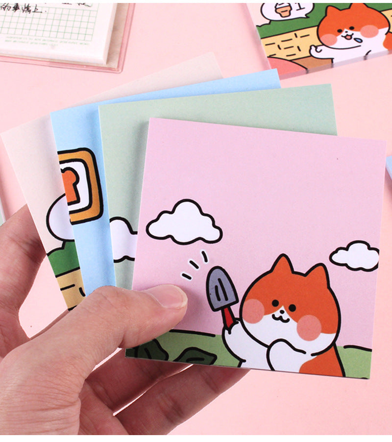 50 sheets/book of cartoon sticky notes