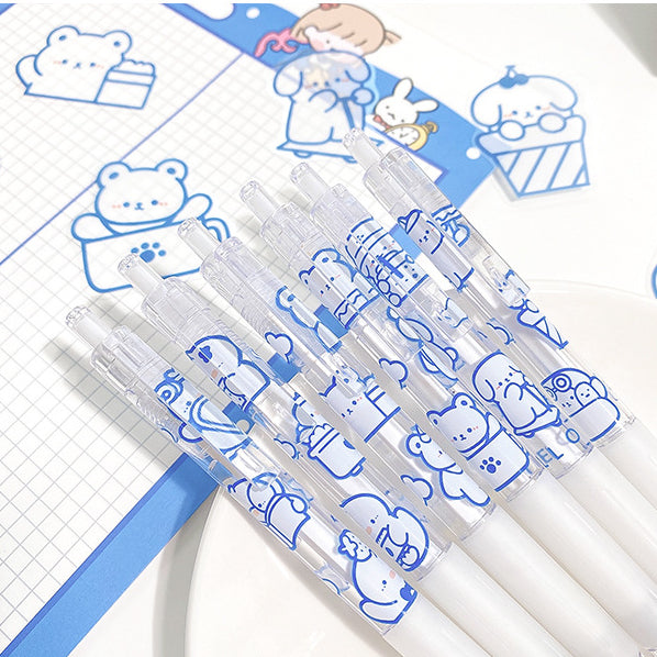 Cartoon Cream Bear 0.5mm Unisex Pen (6pcs/box)