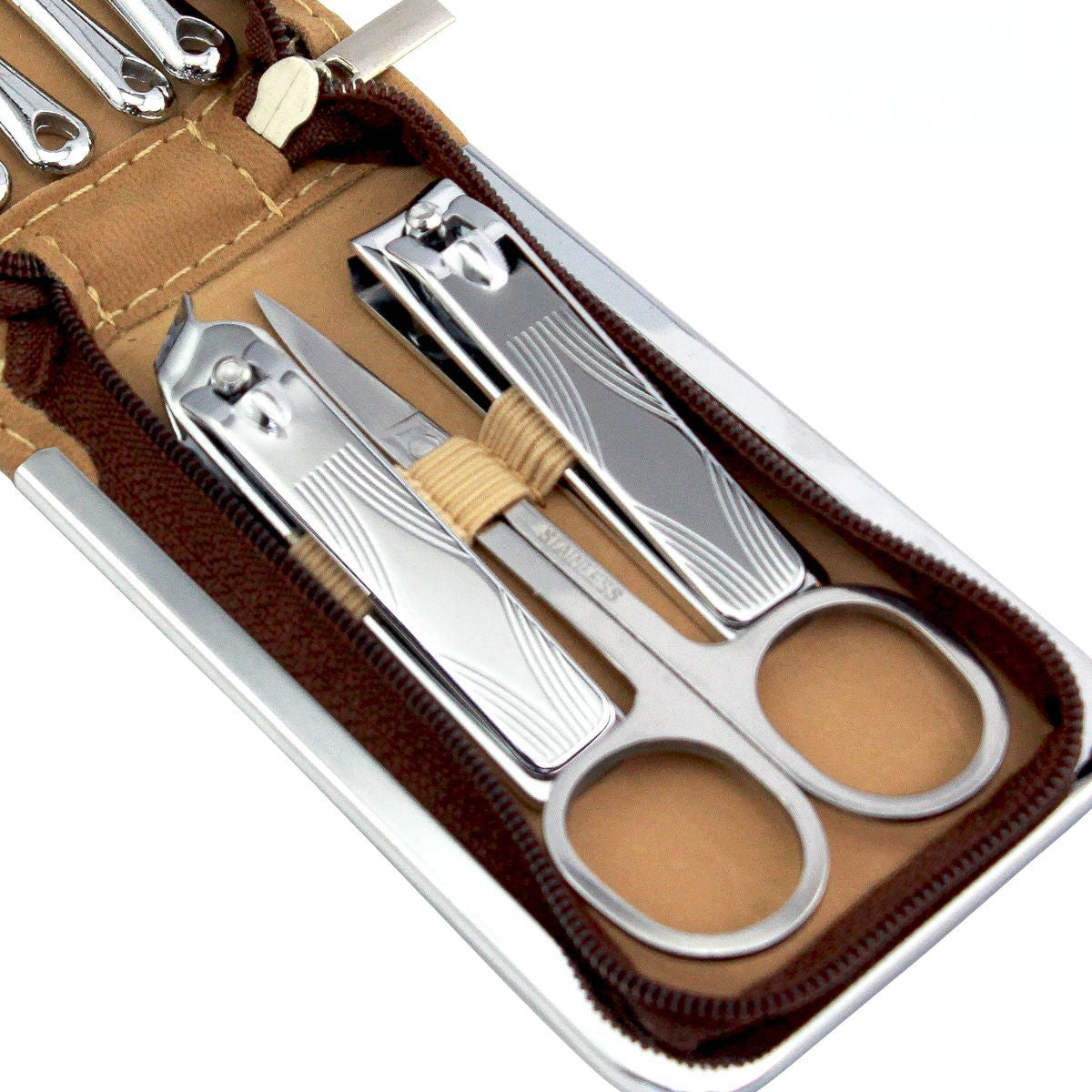 Beautifully carved seven-piece nail art tool set