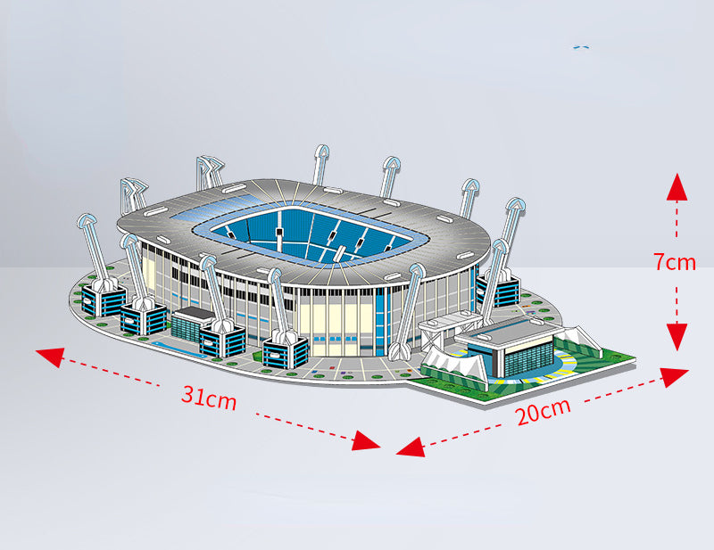 Stereo model gymnasium paper 3D puzzle