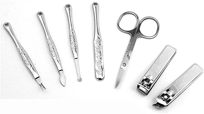 Beautifully carved seven-piece nail art tool set