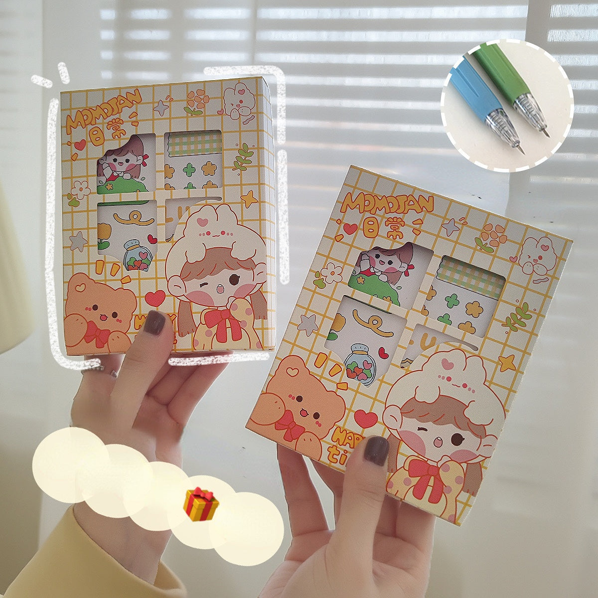 Lovely booklet stickers 50 sheets/box（800pcs）