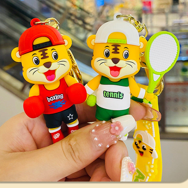 Sportsman series tiger doll cartoon keychain