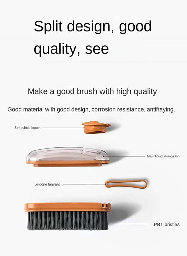 Soft bristle multifunctional plus liquid cleaning brush