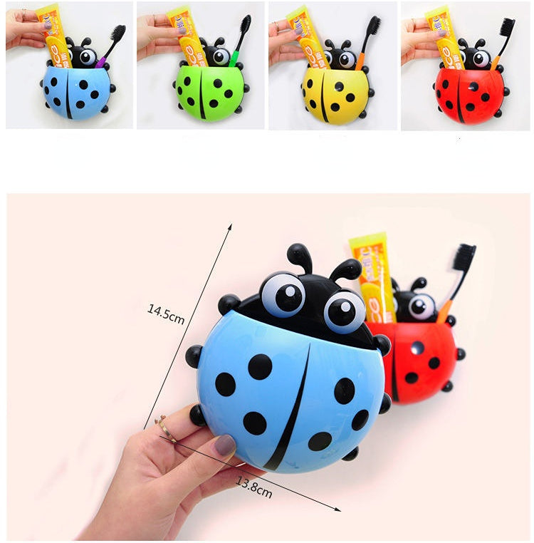 Ladybug toothbrush holder