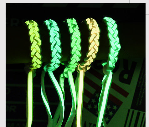 Laser luminous shoelaces