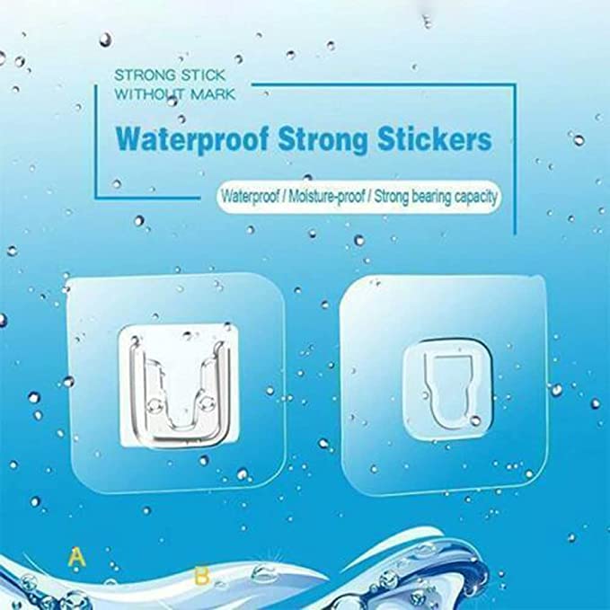 Non-marking letter clasp sticky hooks 10pcs