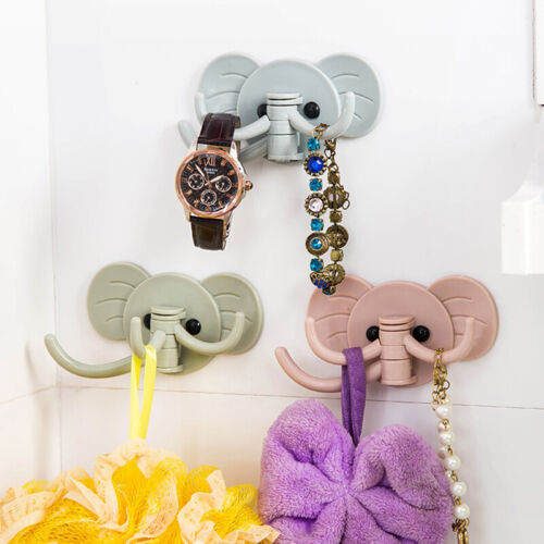 Cute elephant hanging sticky hooks (3pcs/set)