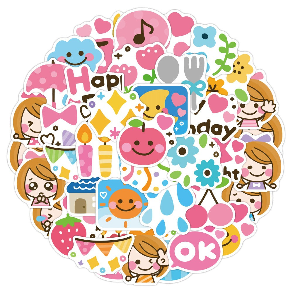 Kawaii Cute Little Girl Stickers (40pcs)