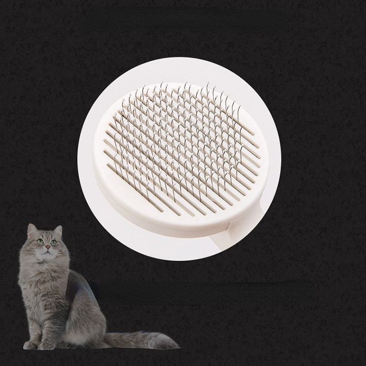 Button pet grooming comb