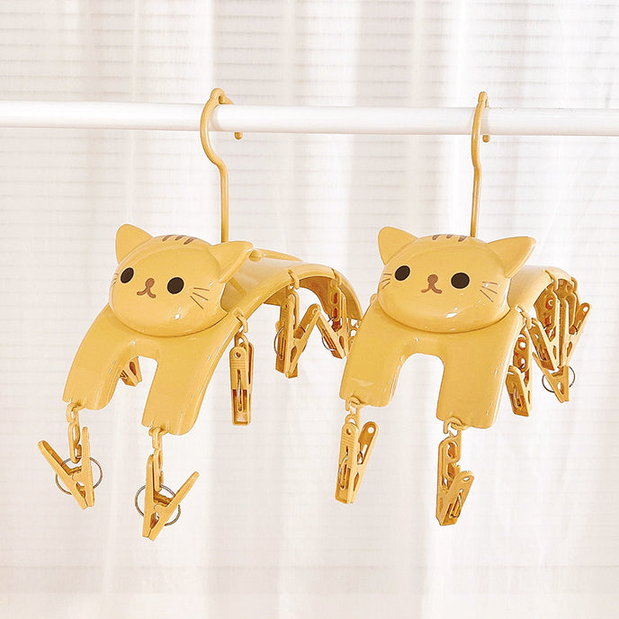 Cute cat clothesline small clip