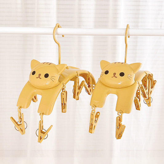 Cute cat clothesline small clip