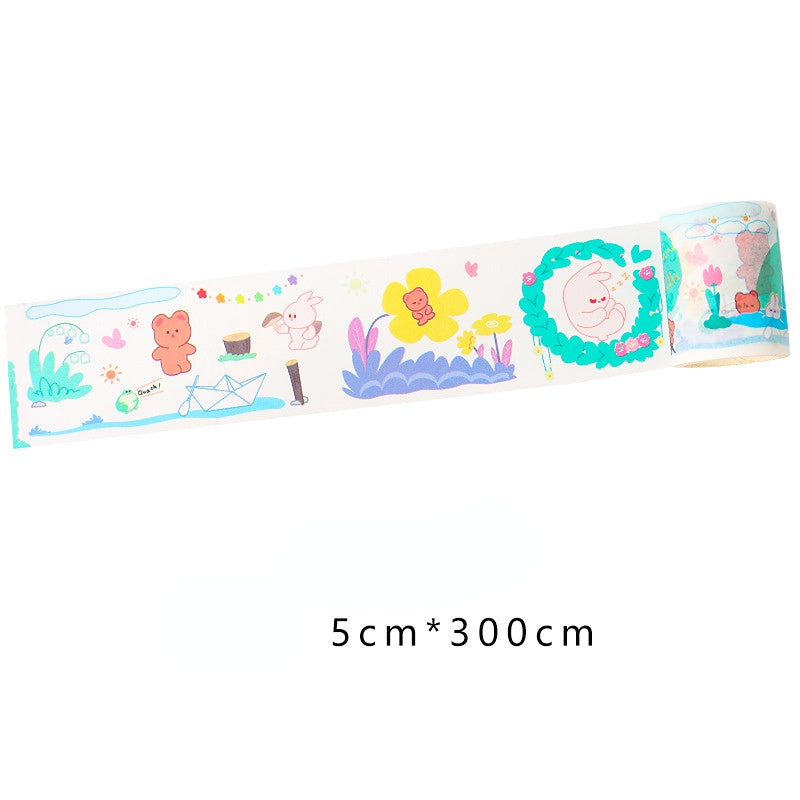 Cute cartoon stickers roll 5 cm x 300 cm