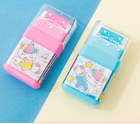 Unicorn pattern roller erasers