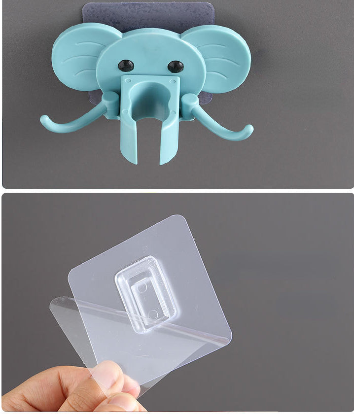 Cartoon elephant shower brush hook