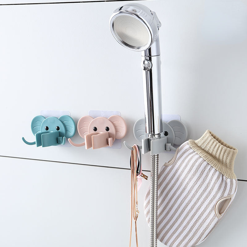 Cartoon elephant shower brush hook