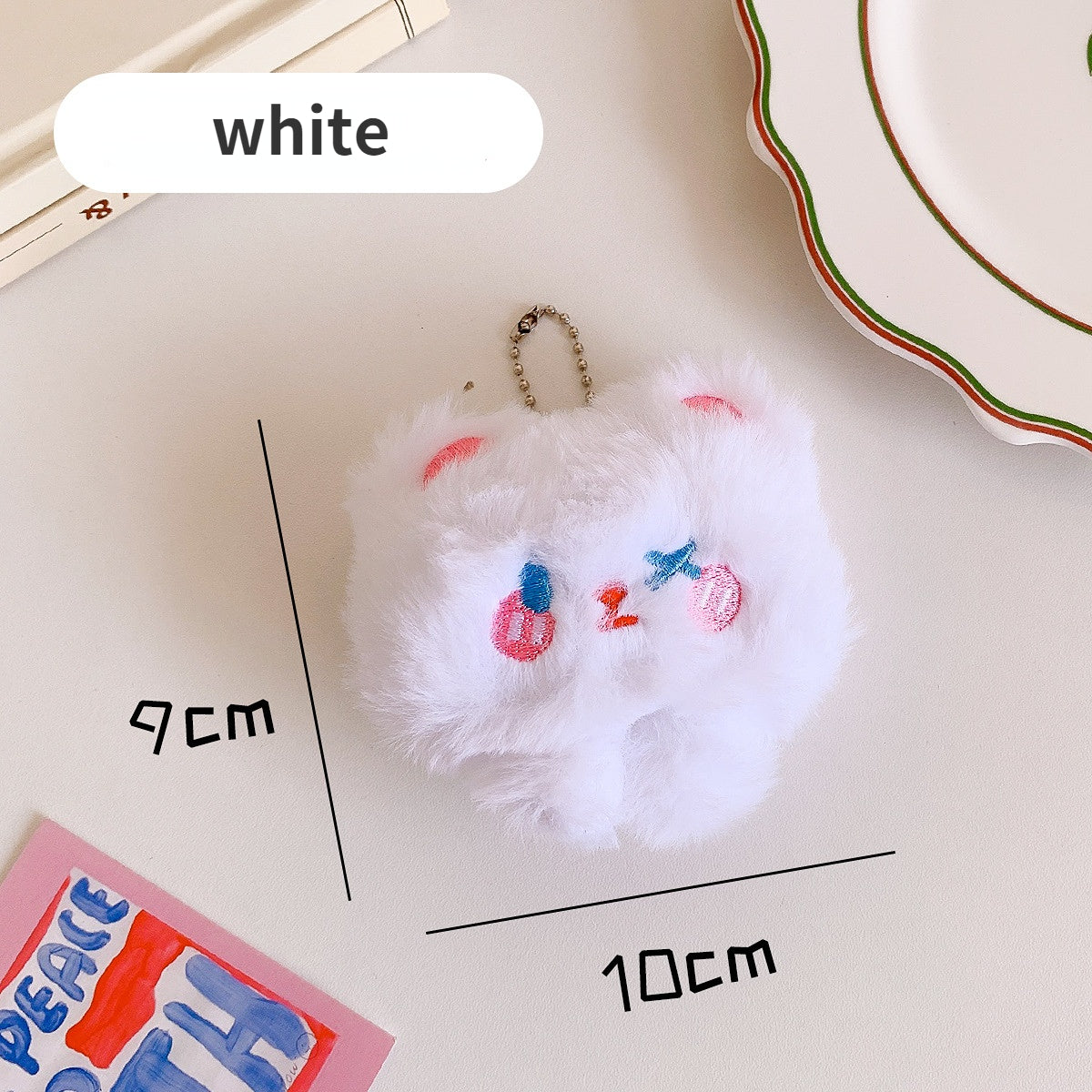 Cute plush bear bag decoration