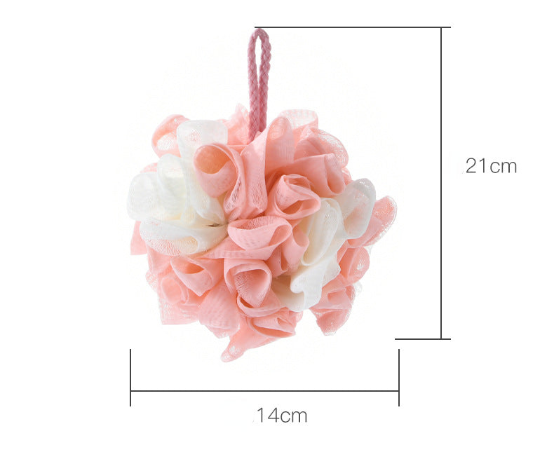 Splicing color large bath flower bath ball