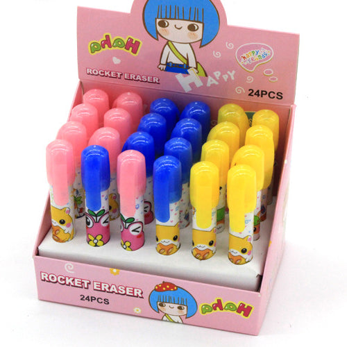 Children's retractable pencil erasers (2 pieces)