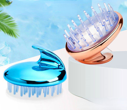 Bright color washing hair massage silicone comb