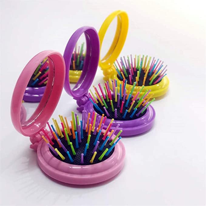 Candy-colored folding portable airbag rainbow comb