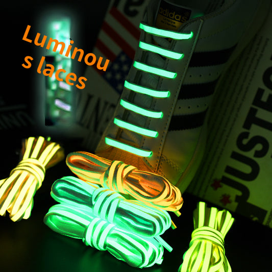 Laser luminous shoelaces