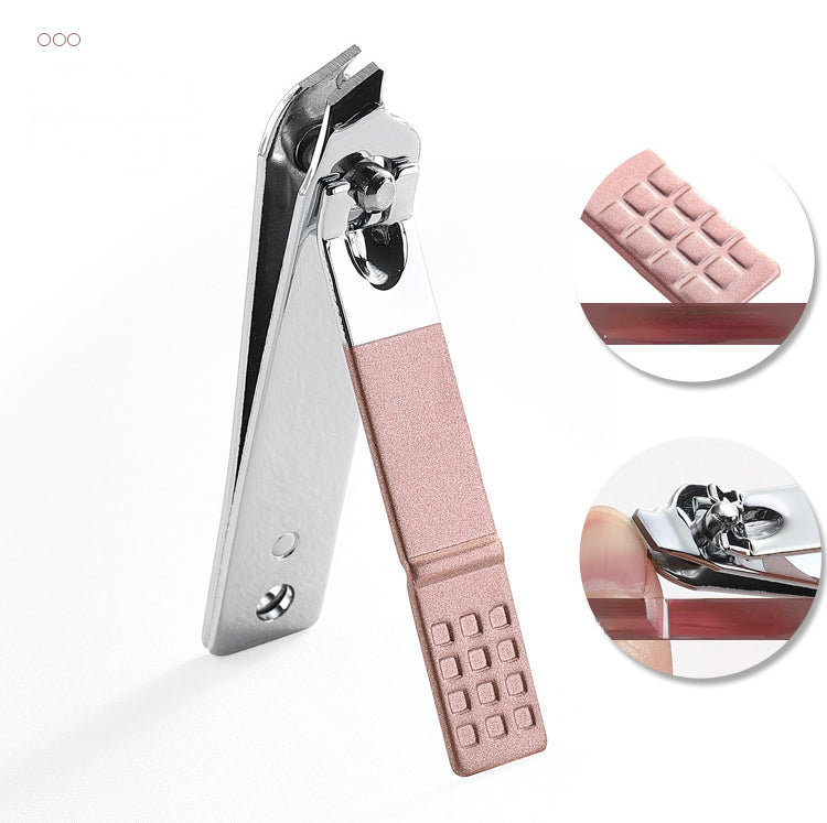 Stainless steel pink nail clipper 8 pieces set