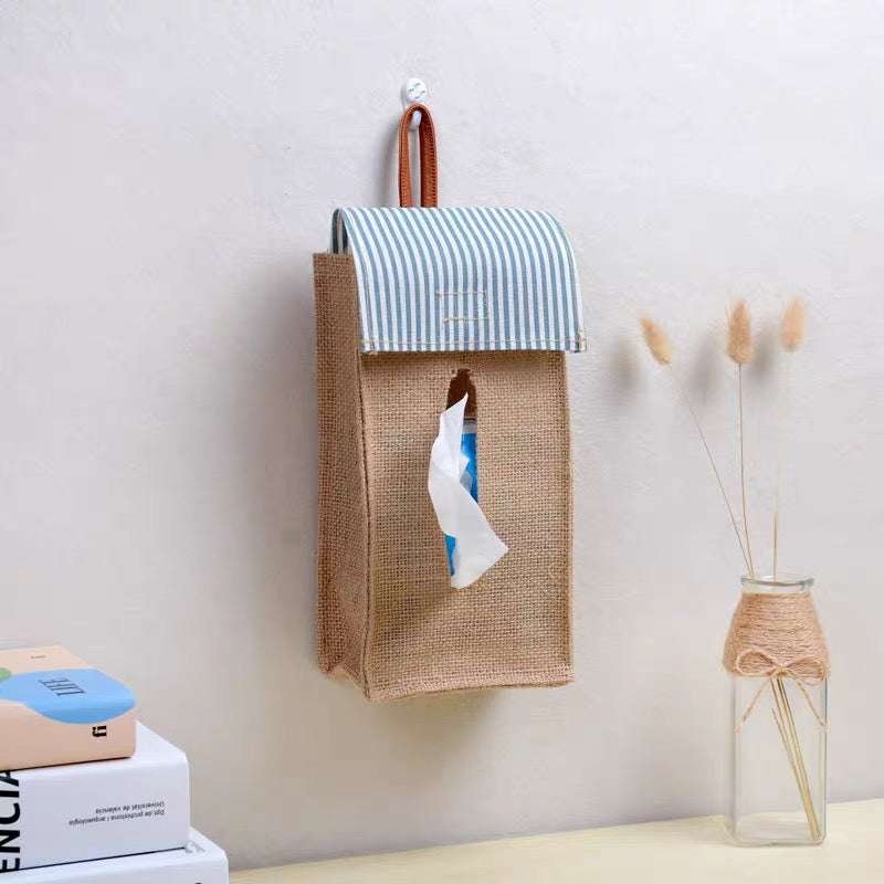 Fabric hangable tissue box