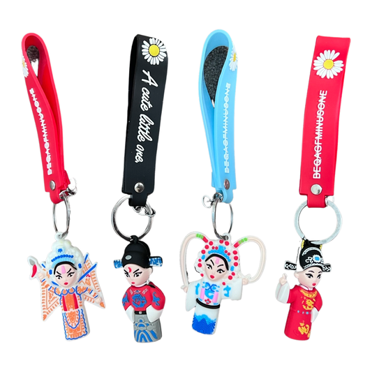 Chinese style opera character key chain