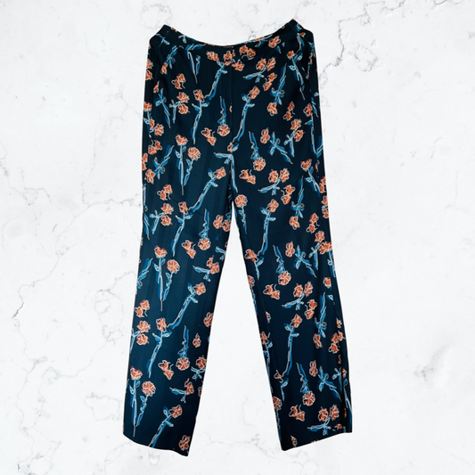 Women's small flower suit pants