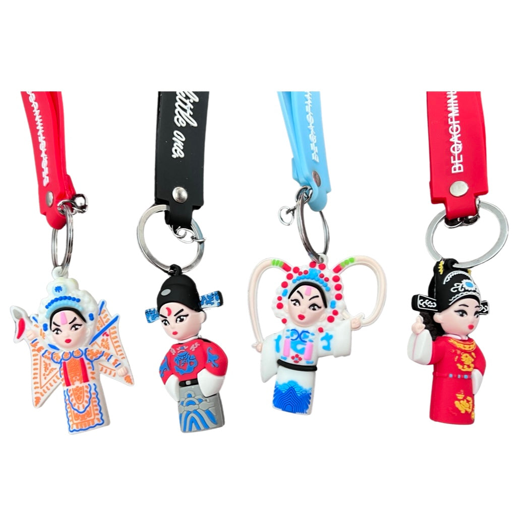 Chinese style opera character key chain