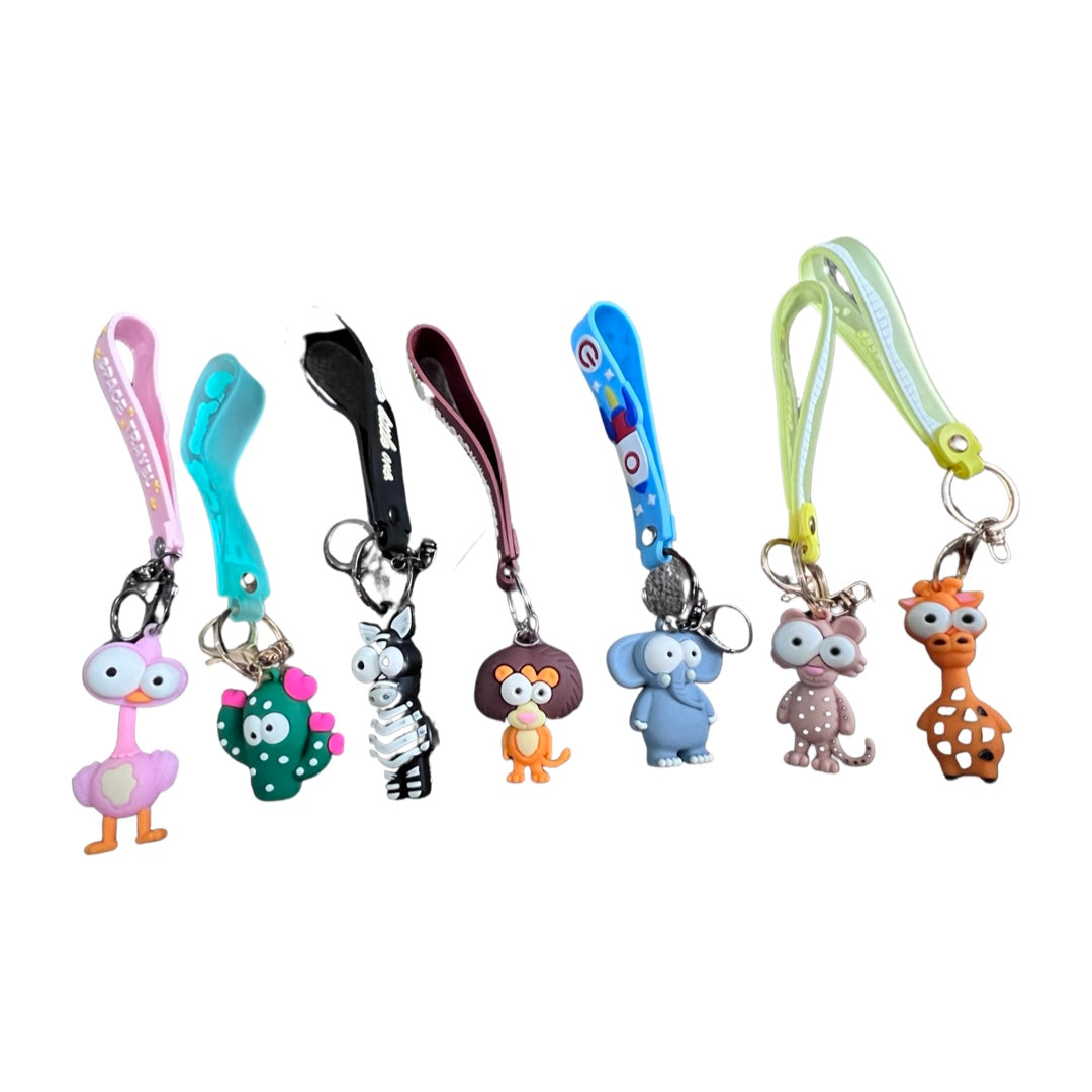 Cartoon Big Eye Animal and Plant Key Chain